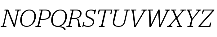 Stag LightItalic Reduced Font UPPERCASE