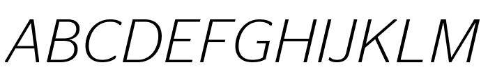 StagSans LightItalic Reduced Font UPPERCASE