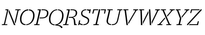 StagStencil LightItalic Reduced Font UPPERCASE