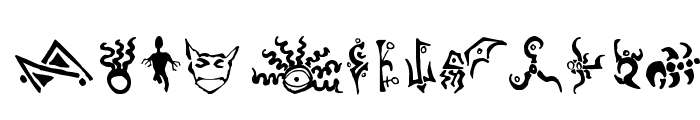 Cthulhu Glyphs Font UPPERCASE