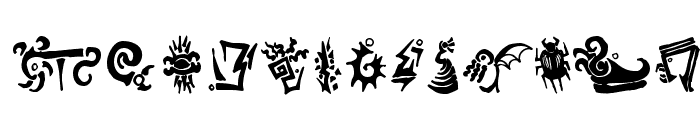 Cthulhu Glyphs Font UPPERCASE