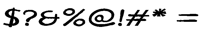 Cuba Cube Italic Font OTHER CHARS