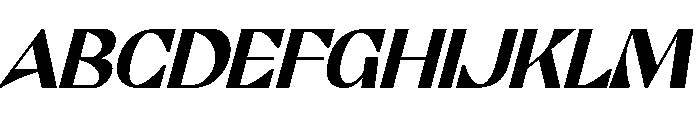 Cue Las Varoe Italic Font UPPERCASE