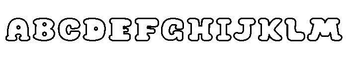 Cupcake Soda Outline Font UPPERCASE