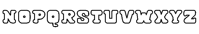 Cupcake Soda Outline Font LOWERCASE