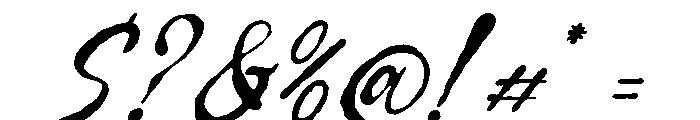 Curiousity Reuis Italic Font OTHER CHARS