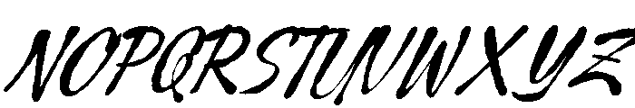 Curiousity Reuis Italic Font UPPERCASE