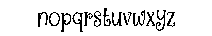 Curlicue Font LOWERCASE