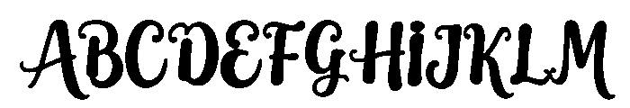 Curlina Font UPPERCASE