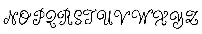 Curly Blush Blurred Font UPPERCASE