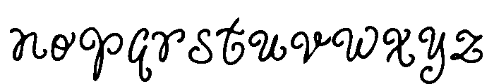 Curly Blush Blurred Font LOWERCASE