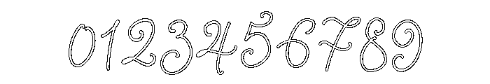 Curly Blush Outline Font OTHER CHARS