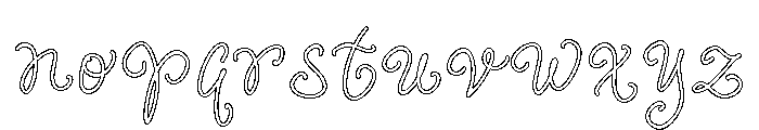 Curly Blush Outline Font LOWERCASE
