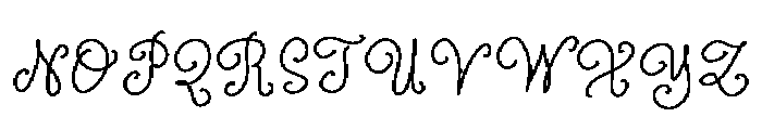 Curly Blush Pixel Font UPPERCASE