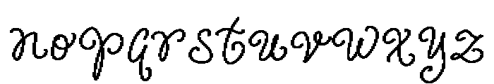 Curly Blush Pixel Font LOWERCASE