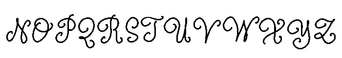 Curly Blush Regular Font UPPERCASE