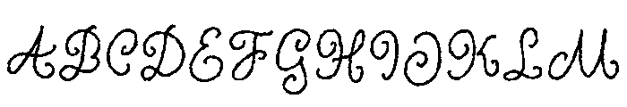 Curly Blush Rough Font UPPERCASE