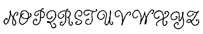 Curly Blush Rough Font UPPERCASE