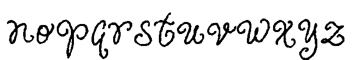 Curly Blush Rough Font LOWERCASE