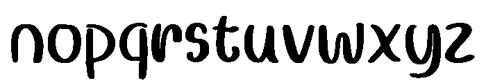 Curly Hair Regular Font LOWERCASE