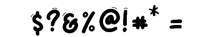 Curly Pudding Font OTHER CHARS