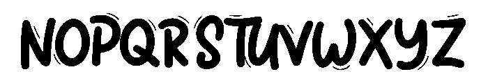 Curly Pudding Font UPPERCASE