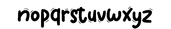 Curly Pudding Font LOWERCASE