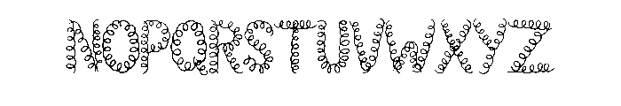 Curly Springs By Squeeb Regular Font UPPERCASE