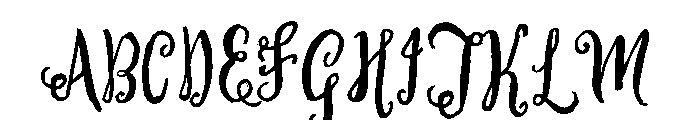 CurlyCharm Font UPPERCASE