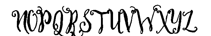 CurlyCharm Font UPPERCASE
