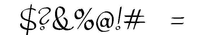 CurlyEleganz Font OTHER CHARS