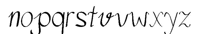 CurlyEleganz Font LOWERCASE