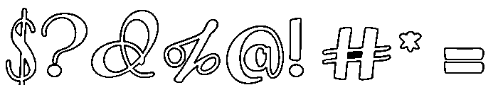 CurlyPop Font OTHER CHARS