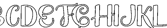 CurlyPop Font UPPERCASE