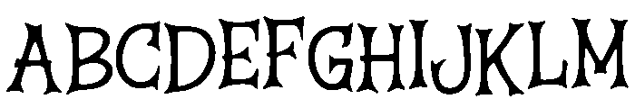 Curse Font UPPERCASE