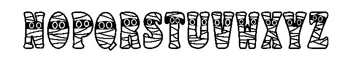 Cursed Mummy Font UPPERCASE