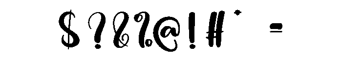 Cursive Delight Font OTHER CHARS