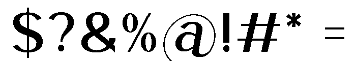 Cursive Regular Font OTHER CHARS
