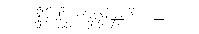 CurvsiveTracingCLine Font OTHER CHARS