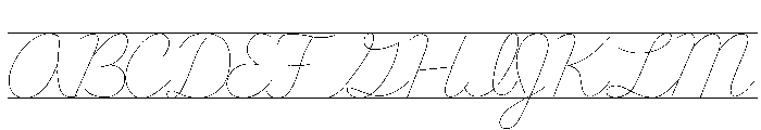 CurvsiveTracingCLine Font UPPERCASE