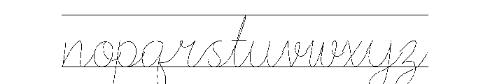 CurvsiveTracingCLine Font LOWERCASE