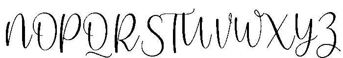 Curvy night Regular Font UPPERCASE