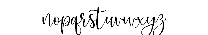 Curvy night Regular Font LOWERCASE