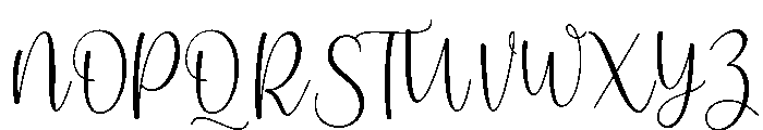 Curvynight-Regular Font UPPERCASE