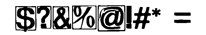 Cut_Out_Block Font OTHER CHARS