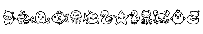 Cute Animal Set FONT
