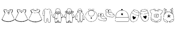 Cute Baby Clothes FONT
