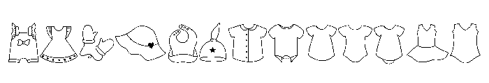 Cute Baby Clothes Font LOWERCASE