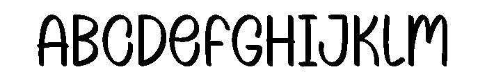 Cute Banana Font UPPERCASE