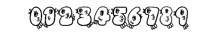 Cute Birds By Squeeb Cr Regular Font OTHER CHARS